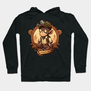 Grease Monkey Steampunk Style Monkey Hoodie